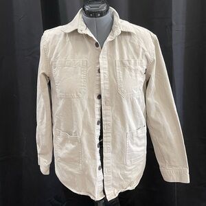 Dutch Bros Long Sleeve Button-up, Tan, Small